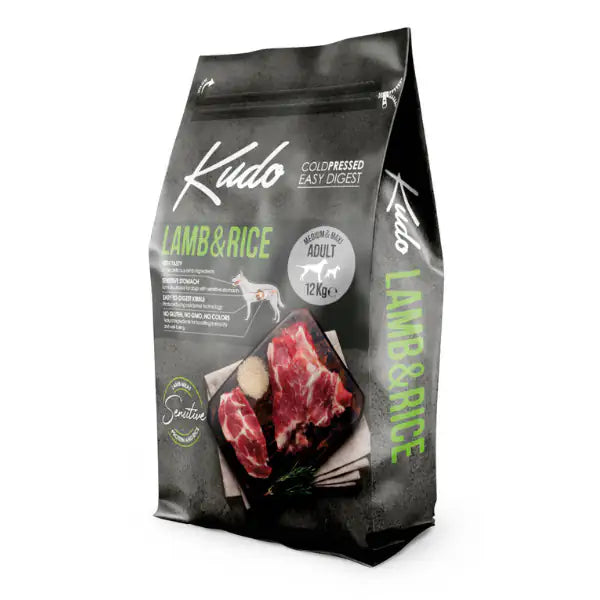 Kudo Low Grain Adult Medium Maxi Agnello e Riso   bauzaarit.myshopify.com