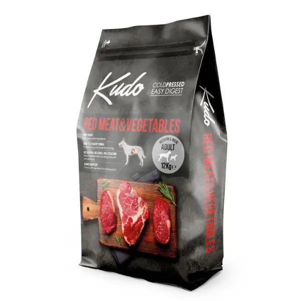 Kudo Low Grain Adult Medium/Maxi Carni Rosse  12 kg bauzaarit.myshopify.com