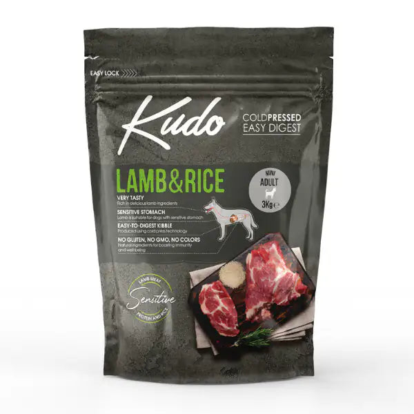 Kudo Low Grain Adult Mini Agnello e Riso   bauzaarit.myshopify.com