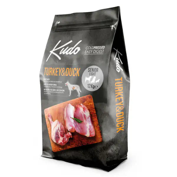 Kudo Low Grain Senior Light Tacchino e Anatra  12 kg bauzaarit.myshopify.com