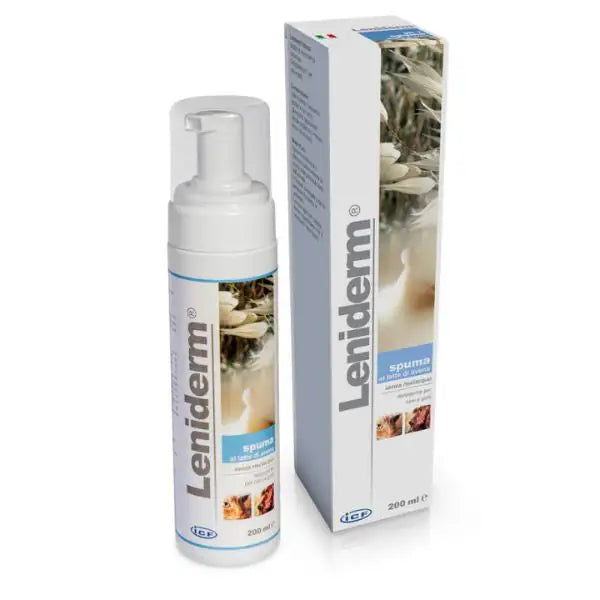 Leniderm Spuma dermatologica Cute sensibile e irritata ICF per cani e gatti  200 ml bauzaarit.myshopify.com