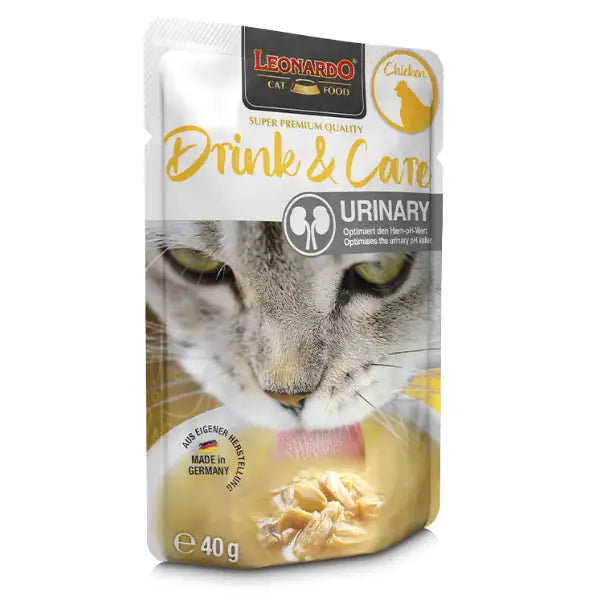 Leonardo Cat food Adult Drink & Care Urinary in brodo 40 gr   bauzaarit.myshopify.com