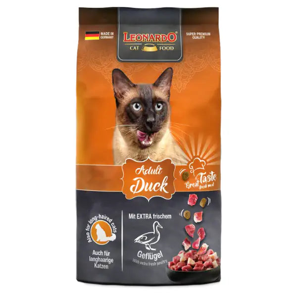 Leonardo Cat food Adult Duck ricco di Anatra  7,5 Kg bauzaarit.myshopify.com