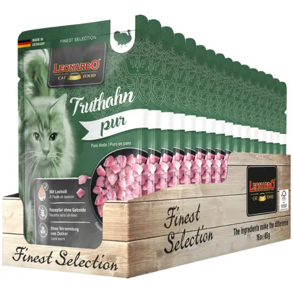 Leonardo Cat food Adult Finest Selection Puro Grain Free monoproteico 85 gr   bauzaarit.myshopify.com