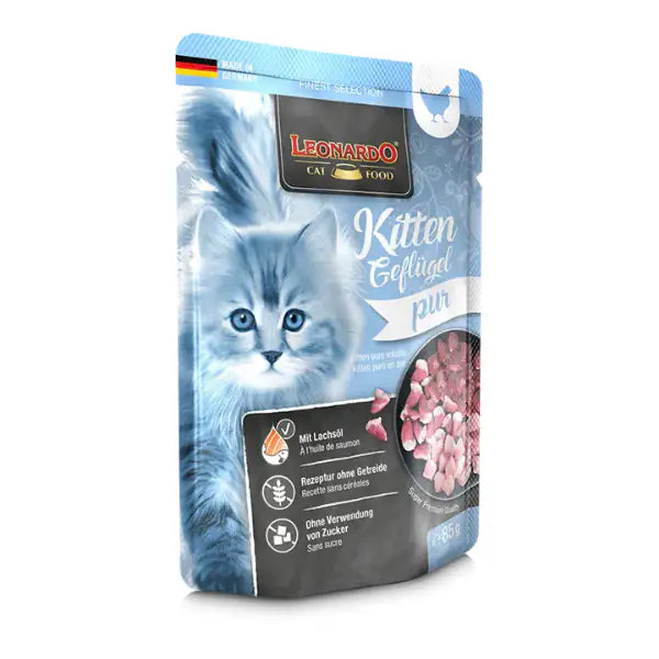 Leonardo Cat food Kitten Finest Selection Puro Grain Free monoproteico 85 gr   bauzaarit.myshopify.com