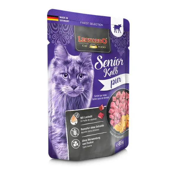Leonardo Cat food Senior Finest Selection Puro Grain Free monoproteico 85 gr   bauzaarit.myshopify.com