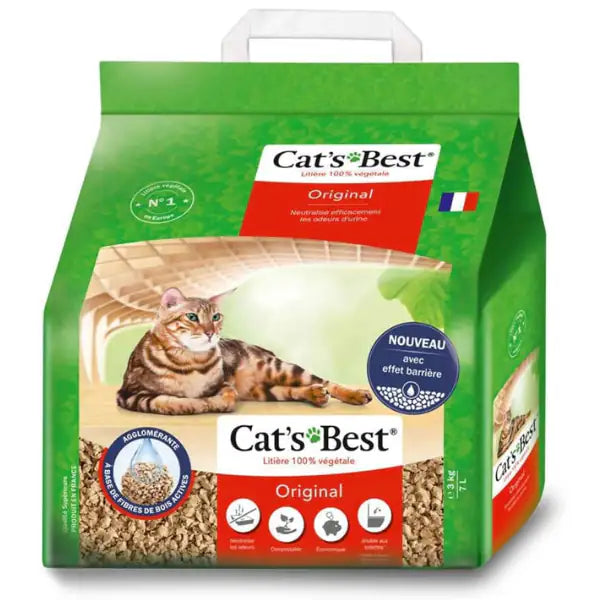 Lettiera Vegetale Cat's Best Original lettiera agglomerante e incapsulante  7 litri bauzaarit.myshopify.com
