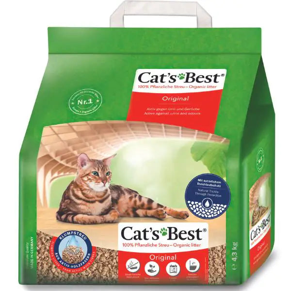 Lettiera Vegetale Cat's Best Original lettiera agglomerante e incapsulante   bauzaarit.myshopify.com
