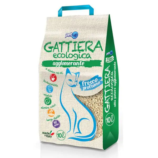 Lettiera ecologica vegetale fresco profumo Gattiera PetUp  10 litri (5,2 kg) bauzaarit.myshopify.com