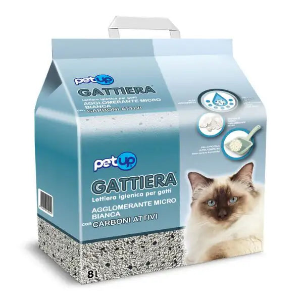 Lettiera igienica agglomerante con carboni attivi Gattiera PetUp  8 litri bauzaarit.myshopify.com