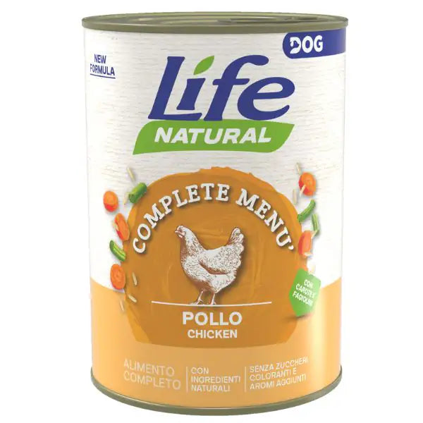 Life Dog Complete Menu umido per cani 400 gr  Pollo a pezzettoni bauzaarit.myshopify.com