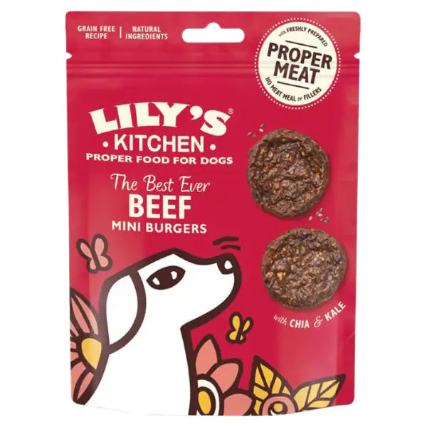Lily's Kitchen Snack Treats 70 gr  Mini burger al manzo bauzaarit.myshopify.com