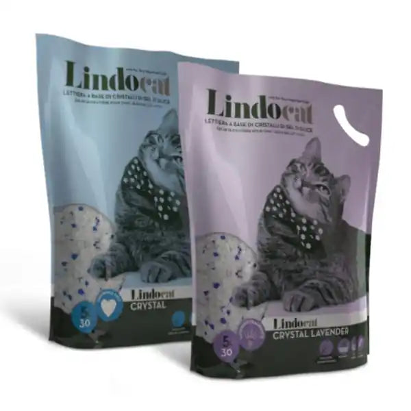 Lindocat Crystal lettiera ultra assorbente in gel di silice profumata   bauzaarit.myshopify.com