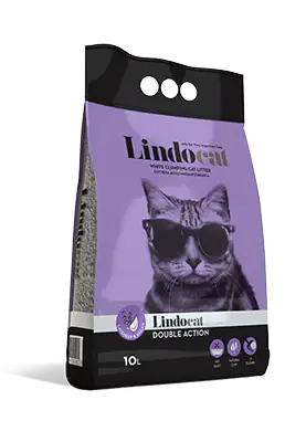 Lindocat Double Action lettiera agglomerante in bentonite bianca profumata   bauzaarit.myshopify.com