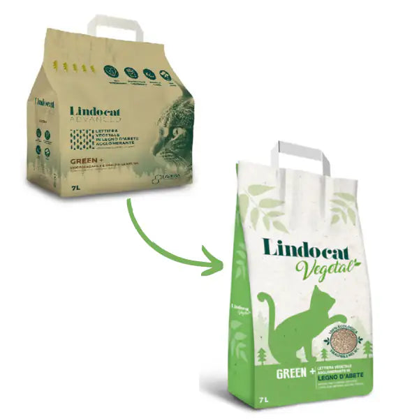 Lindocat Green Plus lettiera vegetale agglomerante a base di legno d’abete senza profumazione   bauzaarit.myshopify.com