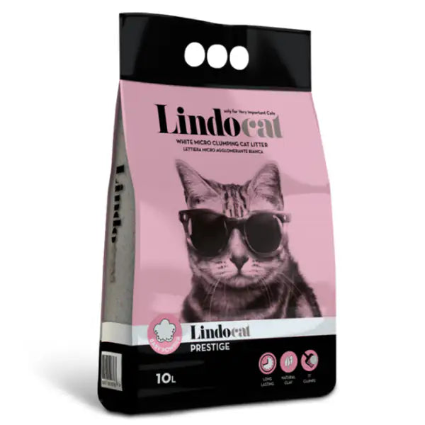 Lindocat Prestige lettiera agglomerante in bentonite bianca profumata  10 litri (8.3 Kg) bauzaarit.myshopify.com