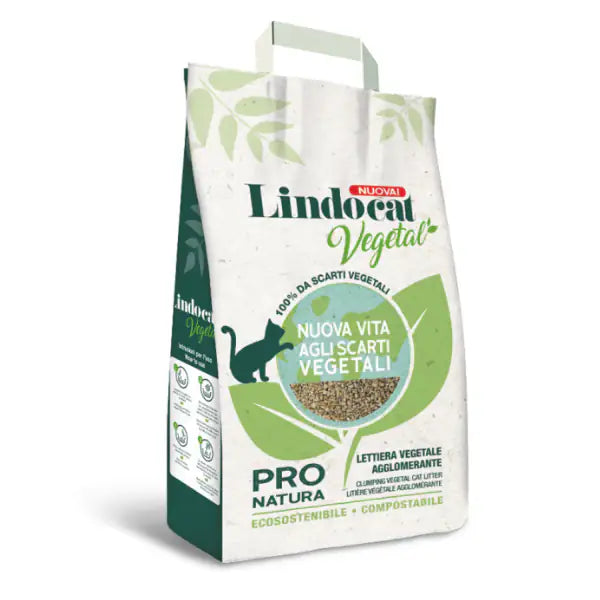 Lindocat Pro Natura lettiera vegetale agglomerante per gatti  10 litri bauzaarit.myshopify.com