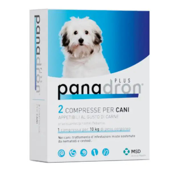MSD Panadron Plus vermifugo compresse per cani <35 Kg  Confezione da 2 compresse bauzaarit.myshopify.com