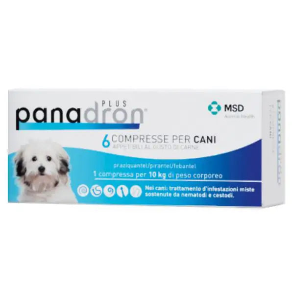 MSD Panadron Plus vermifugo compresse per cani <35 Kg  Confezione da 6 compresse bauzaarit.myshopify.com
