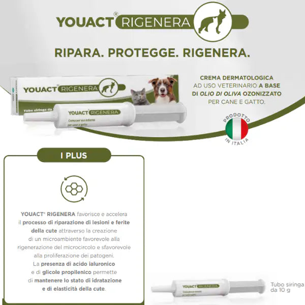 MSD YouAct Rigenera crema dermatologica cicatrizzante per cane e gatto   Bauzaar.it