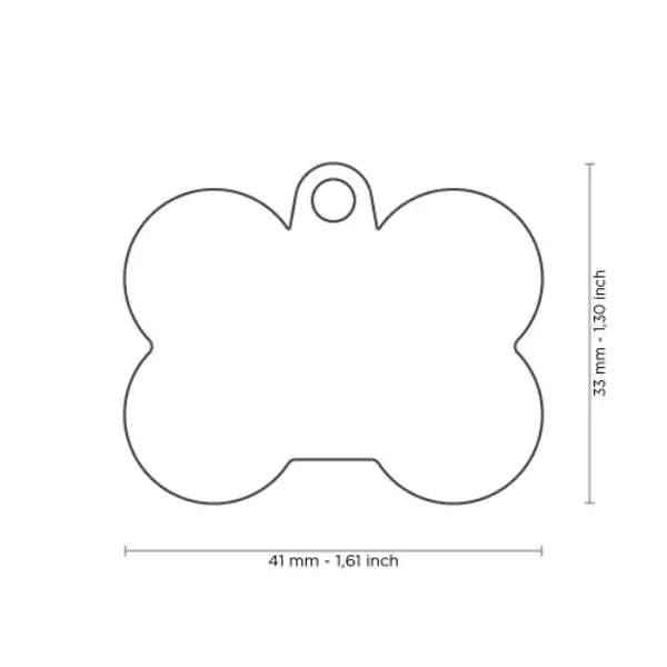 Medaglietta identificativa con Hushtag Plus QR Code Osso My Family   bauzaarit.myshopify.com