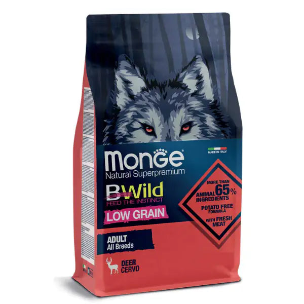 Monge BWild Dog Adult Low Grain Cervo  12 kg bauzaarit.myshopify.com
