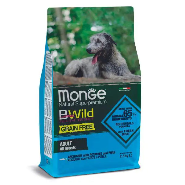 Monge BWild Grain Free con Acciughe Adult all breeds   bauzaarit.myshopify.com