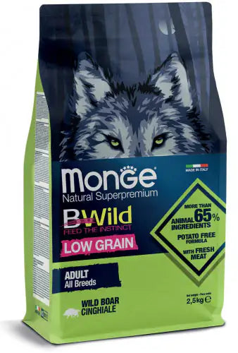 Monge BWild Low Grain Adult al Cinghiale   bauzaarit.myshopify.com