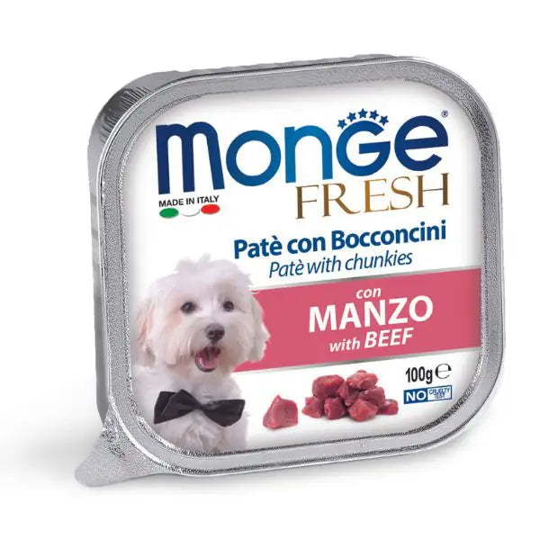 Monge Fresh Adult Patè con bocconcini 100 gr  Bocconcini con Manzo bauzaarit.myshopify.com