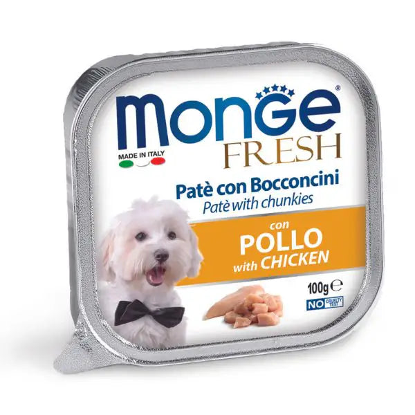 Monge Fresh Adult Patè con bocconcini 100 gr  Bocconcini con Pollo bauzaarit.myshopify.com