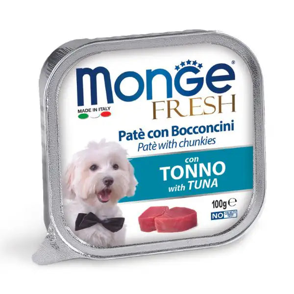 Monge Fresh Adult Patè con bocconcini 100 gr  Bocconcini con Tonno bauzaarit.myshopify.com