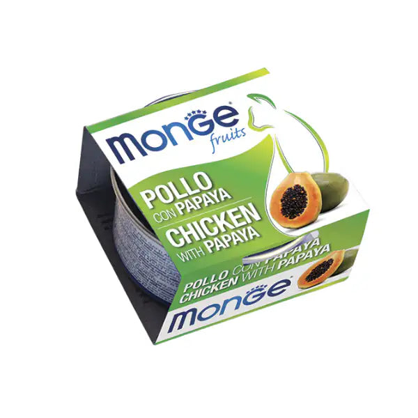 Monge Fruits Cat Adult prelibatezze naturali 80 gr  Pollo con papaya bauzaarit.myshopify.com