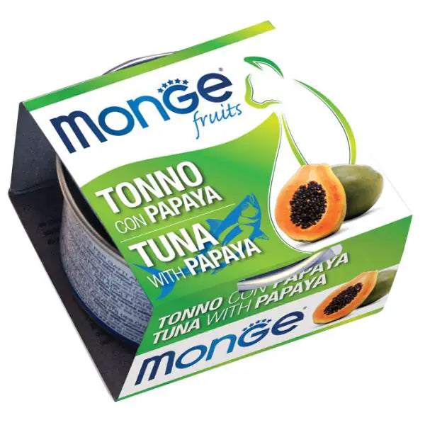 Monge Fruits Cat Adult prelibatezze naturali 80 gr  Tonno con papaya bauzaarit.myshopify.com