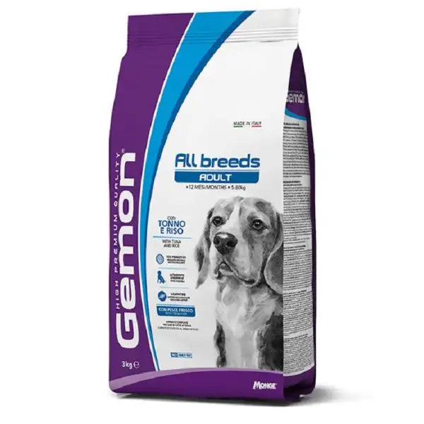 Monge Gemon All Breeds Adult con Tonno e Riso   bauzaarit.myshopify.com