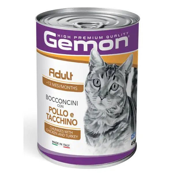 Monge Gemon Cat Adult Bocconcini 415 gr  con Pollo e Tacchino bauzaarit.myshopify.com