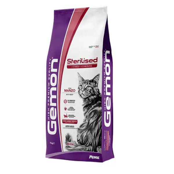 Monge Gemon Cat Sterilised con Manzo  2 kg bauzaarit.myshopify.com