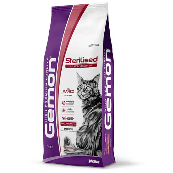 Monge Gemon Cat Sterilised con Manzo  7 Kg bauzaarit.myshopify.com