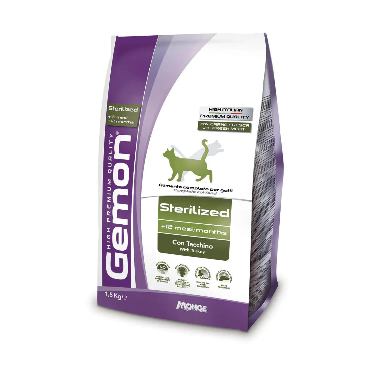 Monge Gemon Cat Sterilised con Tacchino   bauzaarit.myshopify.com