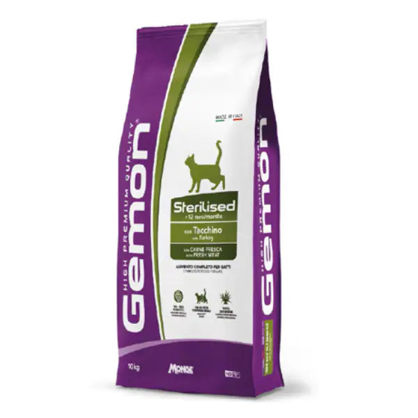 Monge Gemon Cat Sterilised con Tacchino   bauzaarit.myshopify.com