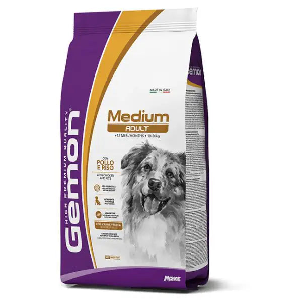Monge Gemon Medium Adult con Pollo e Riso  15 kg bauzaarit.myshopify.com