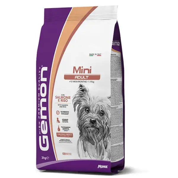 Monge Gemon Mini Adult con Salmone e Riso  3 kg bauzaarit.myshopify.com