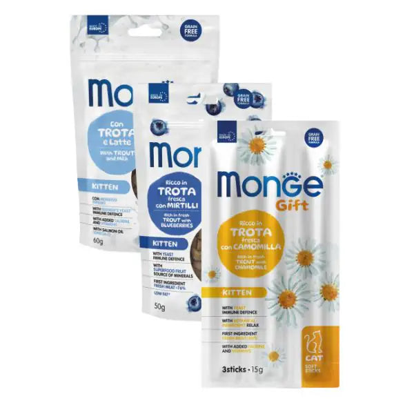 Monge Gift snack grain free per gattini 15 gr   bauzaarit.myshopify.com