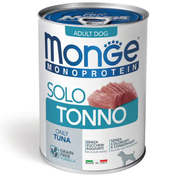 Monge Monoprotein SOLO Patè Grain Free 400 gr  Tonno Bauzaar.it