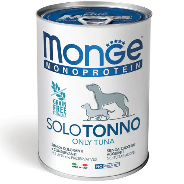 Monge Monoprotein SOLO Patè Grain Free 400 gr  Tonno bauzaarit.myshopify.com