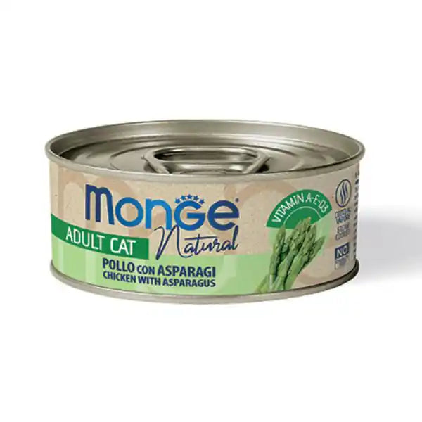 Monge Natural Adult cottura al vapore Ricette Delicate 80 gr  Pollo con asparagi bauzaarit.myshopify.com