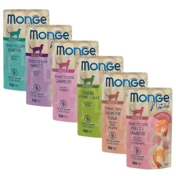Monge Natural Adult cottura al vapore gustosi Pezzetti 80 gr   bauzaarit.myshopify.com