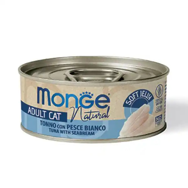 Monge Natural Adult cottura al vapore in Jelly 80 gr  Tonno con pesce bianco bauzaarit.myshopify.com