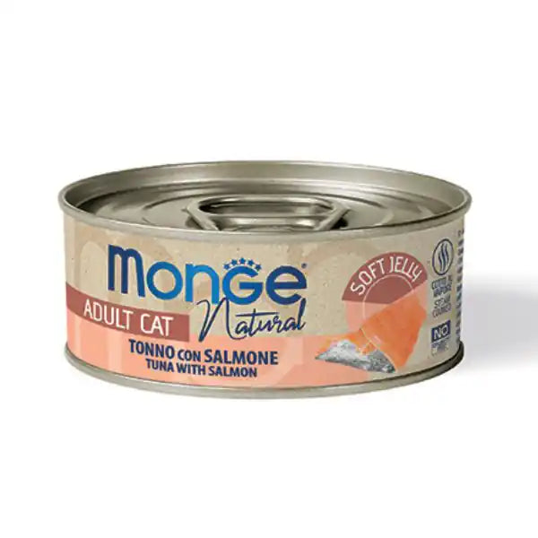 Monge Natural Adult cottura al vapore in Jelly 80 gr  Tonno con salmone bauzaarit.myshopify.com