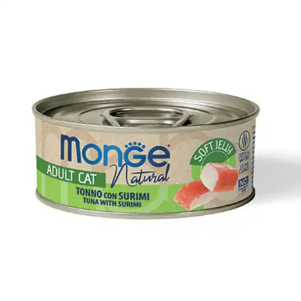 Monge Natural Adult cottura al vapore in Jelly 80 gr  Tonno con surimi bauzaarit.myshopify.com