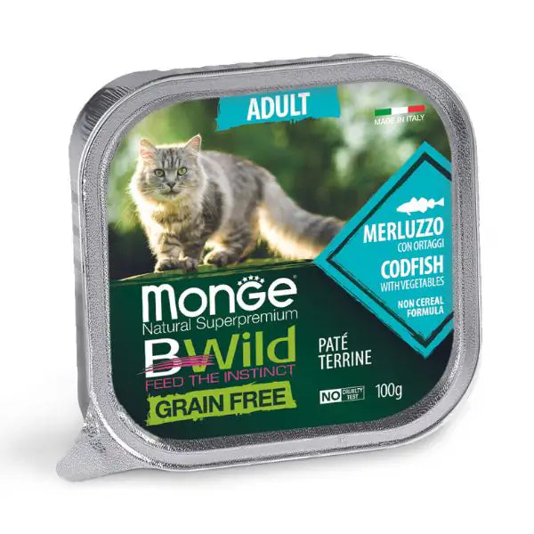 Monge Natural Super Premium Bwild Grain Free Cat 100 gr  Merluzzo bauzaarit.myshopify.com